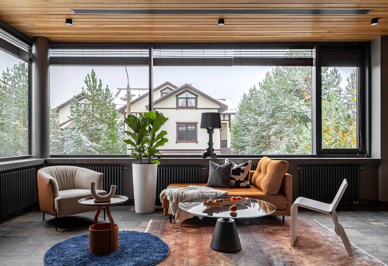 Сочетание из нескольких ковров